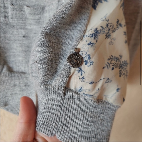 Scotch & Soda gray cardigan sweater with contrasting printed back size 1 (Small) - Picture 7 of 9